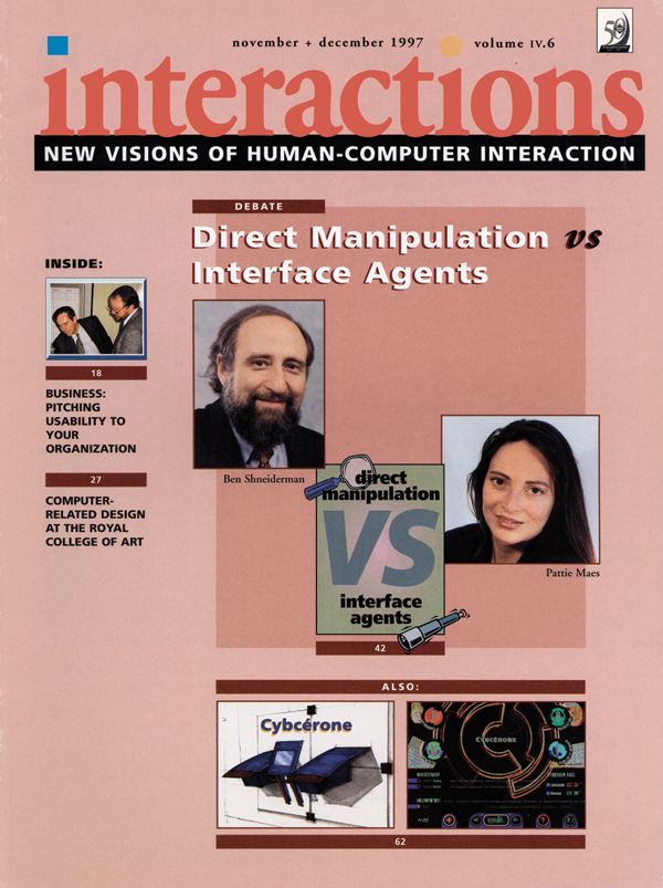 1997, no. 6: Direct Manipulation vs. Interface Agents