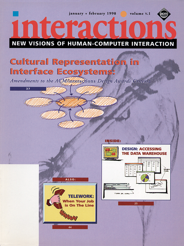 1998, no. 1: Cultural Representation in Interface Ecosystems
