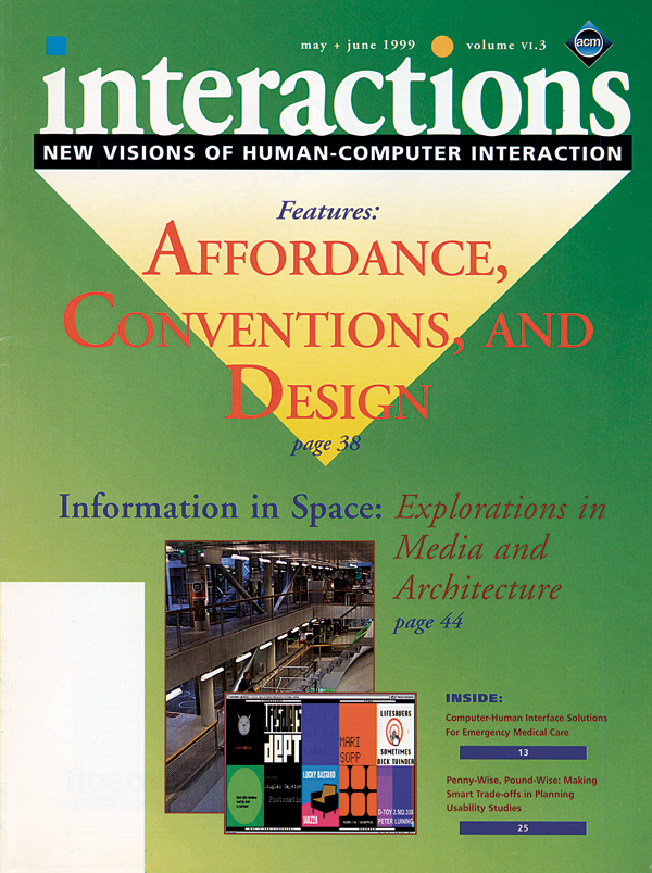 1999, no. 3: Affordance, Conventions, and Design