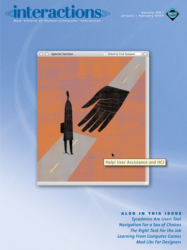 2007, no. 1: Help! User Assistance and HCI