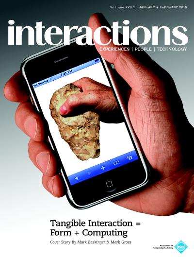 2010, no. 1: Tangible Interaction = Form + Computing