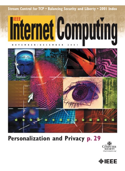 2001, no. 6: personalization and privacy 2001, no. 6: personalization and privacy