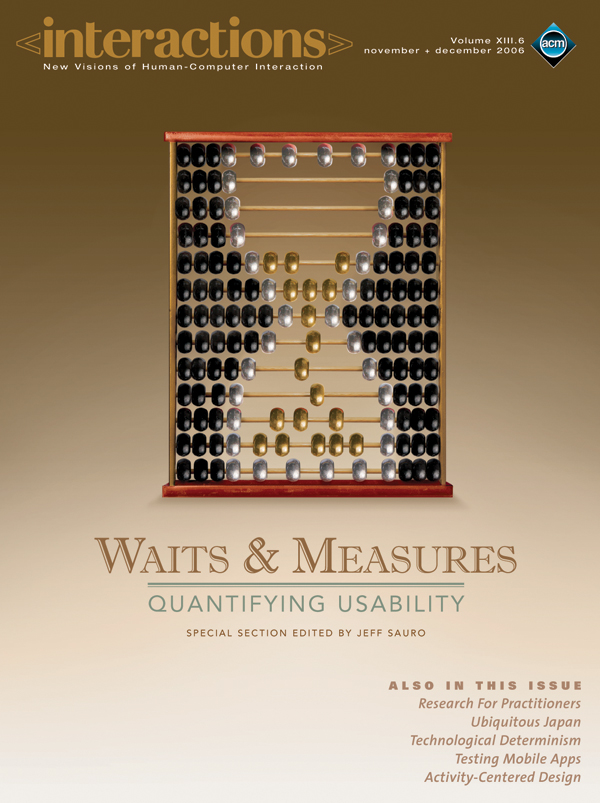 2006, no. 6: Waits & Measures: Quantifying Usability