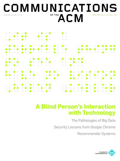 2009, no. 8: A Blind Person's Interaction with Technology