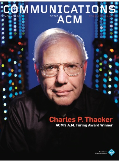 2010, no. 7: Charles P. Thacker: Recipient of ACM's A.M. Turing Award