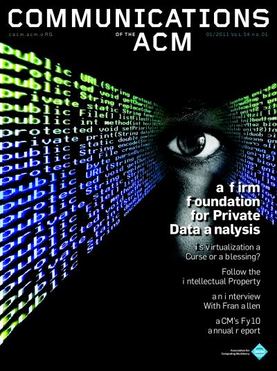 2011, no. 1: A Firm Foundation for Private Data Analysis