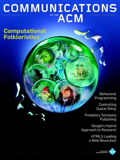 2012, no. 7: Computational Folkoristics
