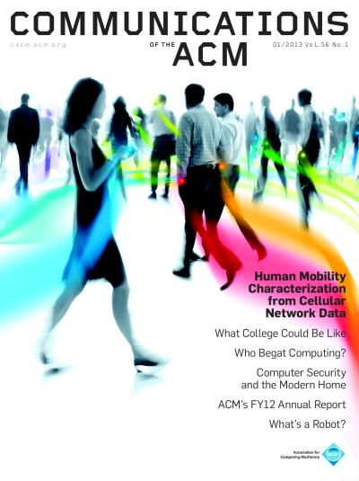 2013, no. 1: Human Mobility Characterization from Cellular Network Data