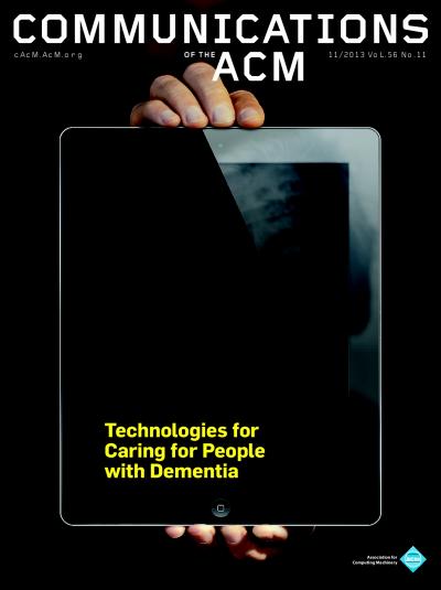 2013, no. 11: Technologies for Caring for People with Dementia