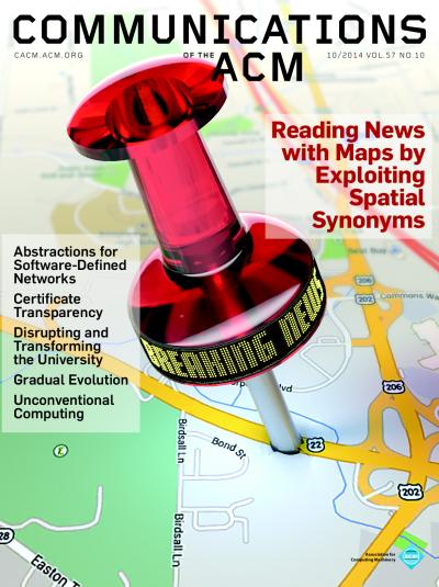2014, no. 10: Reading News with Maps by Exploiting Spatial Synonyms