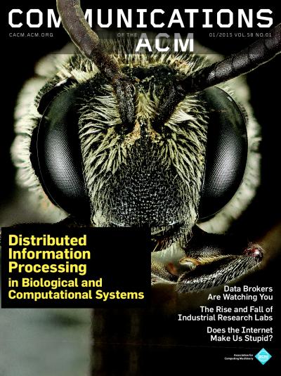 2015, no. 1: Distributed Information Processing in Biological and Computational Systems