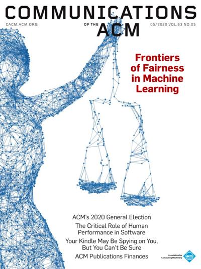 2020, no. 5: Frontiers of Fairness in Machine Learning