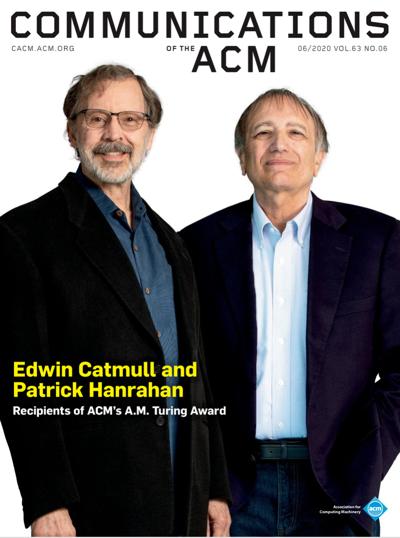 2020, no. 6: Edwin Catmull and Patrick Hanrahan, ACM's A.M. Turning Award