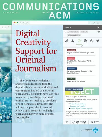 2020, no. 8: Digital Creativity Support for Original Journalism