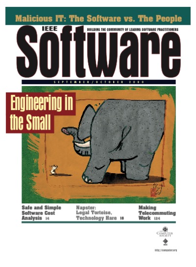 2000, no. 5: engineering in the small 2000, no. 5: engineering in the small